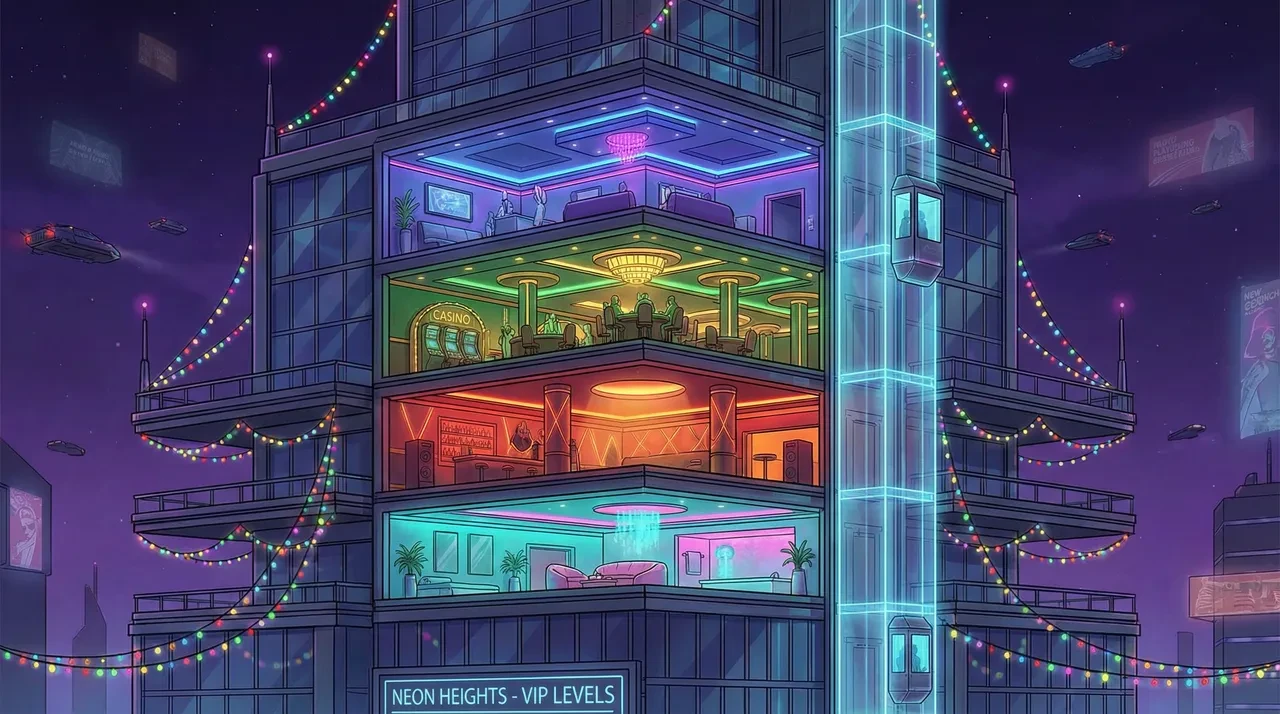 开元棋牌官网 嘉年华摩天楼VIP层级剖面图